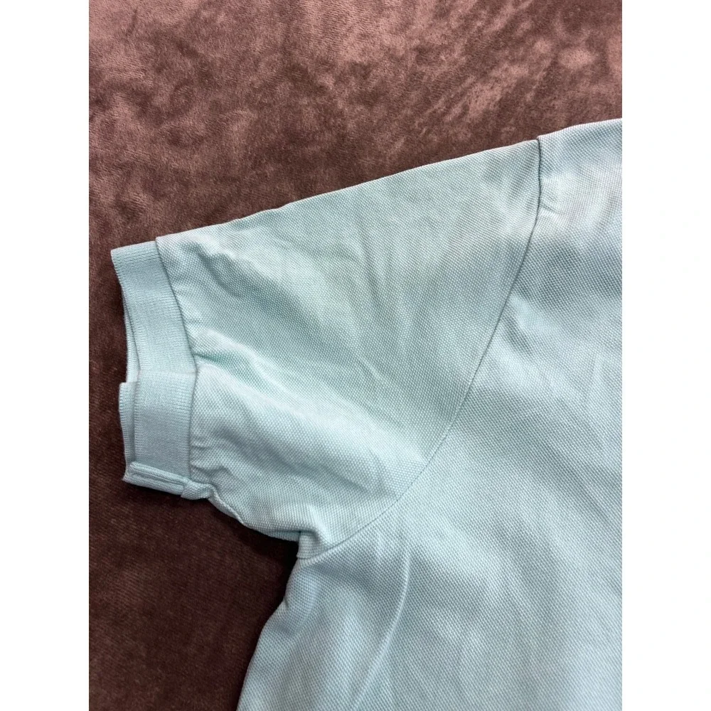 Polo Ralph Lauren Men Classic Fit Mint‎ Green Pique Shirt Large Lavender Pony